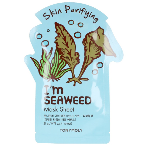 Тканевая маска для лица очищающая МОРСКИЕ ВОДОРОСЛИ Tonymoly I'm Seaweeds Mask Sheet – Purifying
